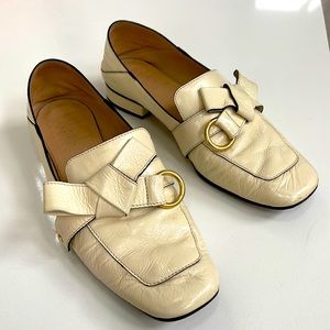 Chloe cream leather loafers